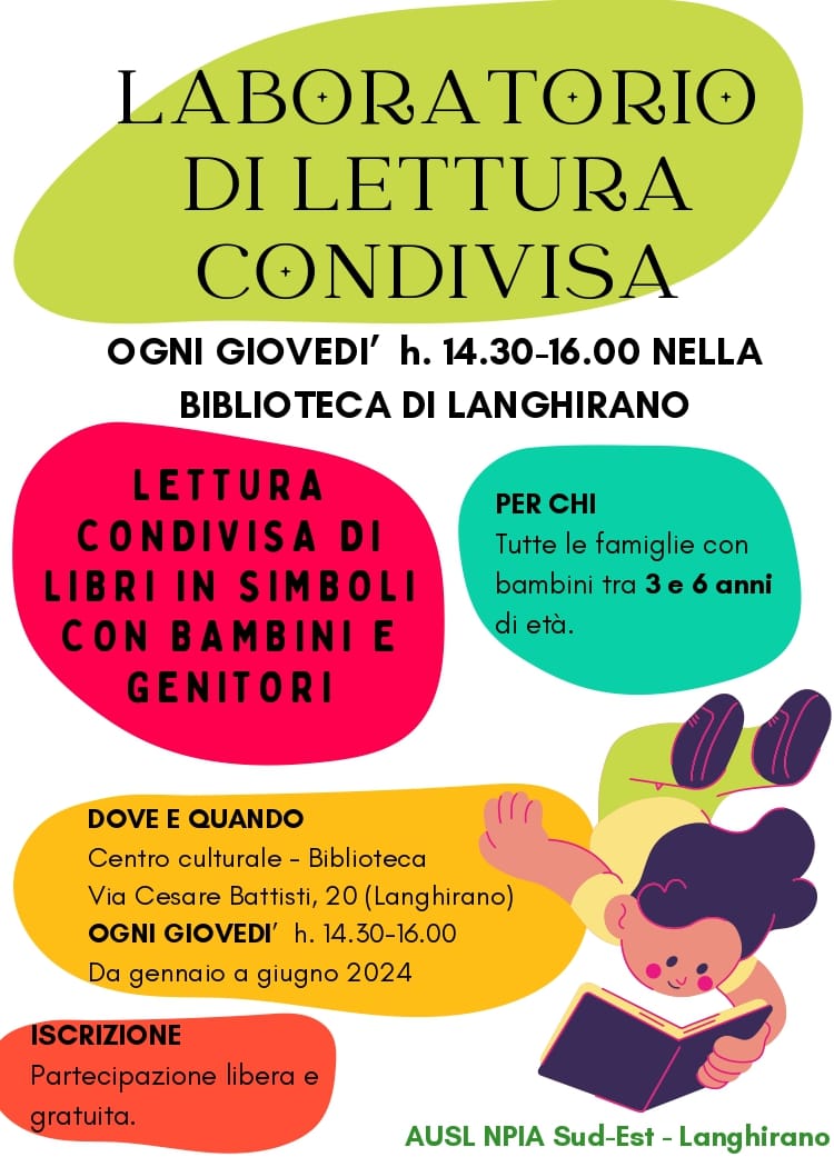 LABORATORIO DI LETTURA CONDIVISA alla Biblioteca di Langhirano
