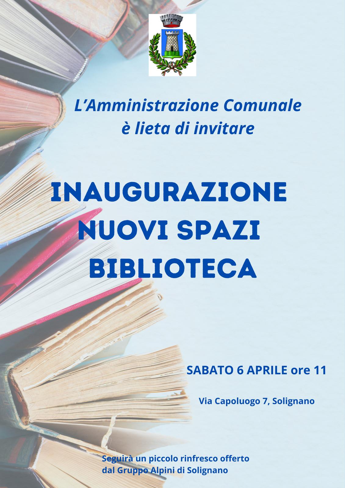 Inaugurazione degli spazi della biblioteca